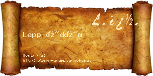 Lepp Ádám névjegykártya